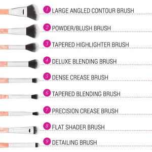 bh Cosmetics 'Rose Quartz' 9 Piece Brush Set