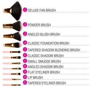 bh Cosmetics 'Dot Collection (PINK)' 11 Piece Brush Set