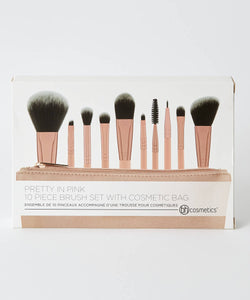 bh Cosmetics 'Pretty In Pink' 10 Piece Brush Set with Cosmetic Bag