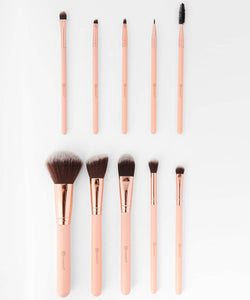 bh Cosmetics 'Pretty In Pink' 10 Piece Brush Set with Cosmetic Bag